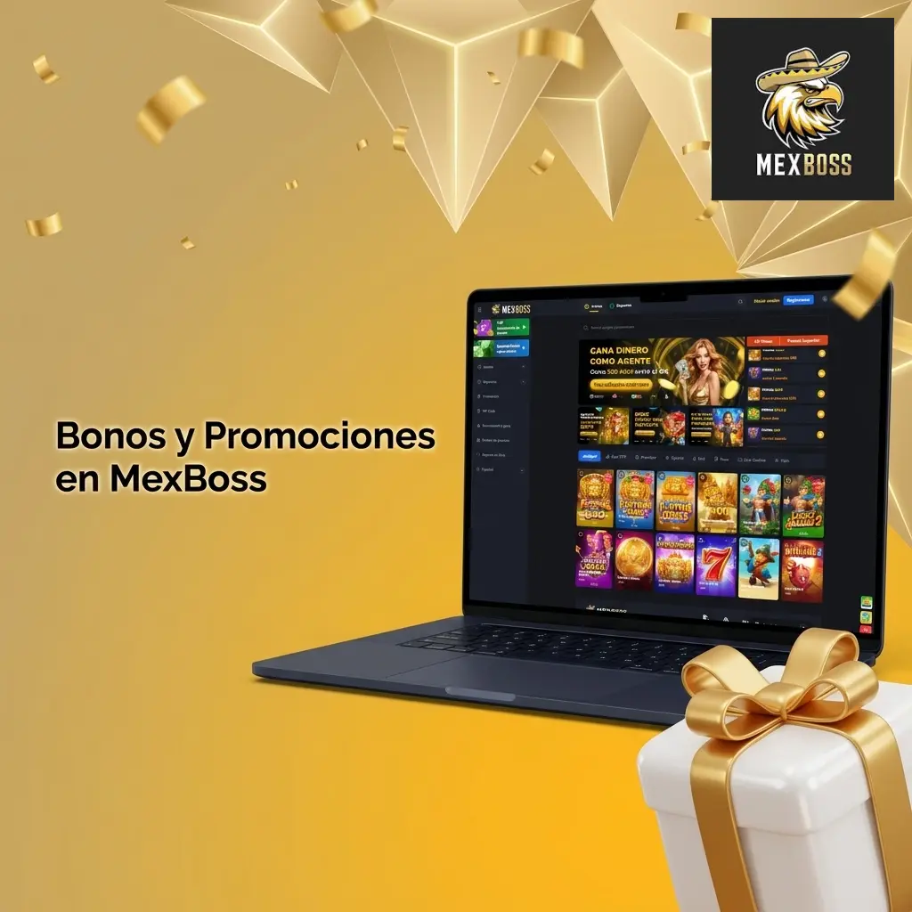 Bonos y promociones MexBoss: bienvenida 100% hasta 10,000 MXN y 100 giros gratis en tragamonedas