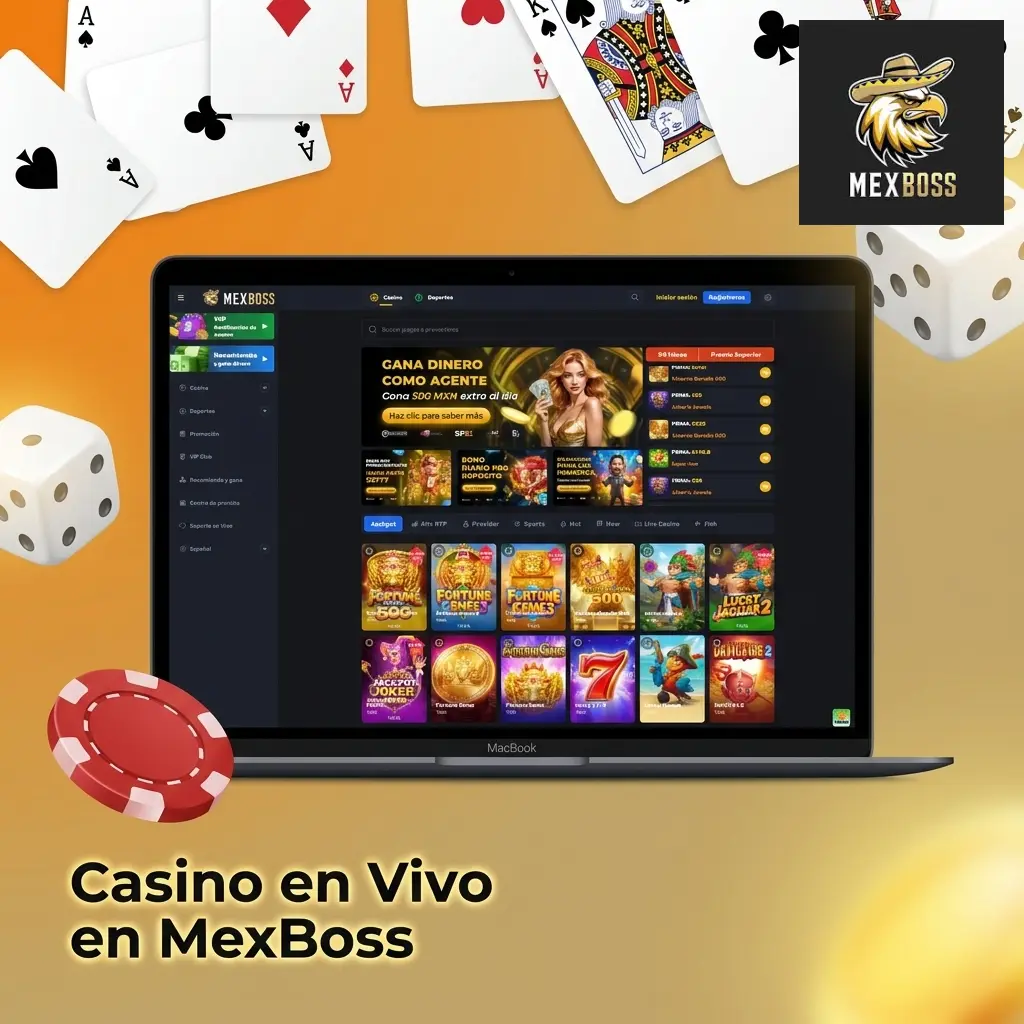 Casino en vivo MexBoss con crupieres reales de Evolution Gaming y Pragmatic Play: ruleta, Crazy Time y baccarat