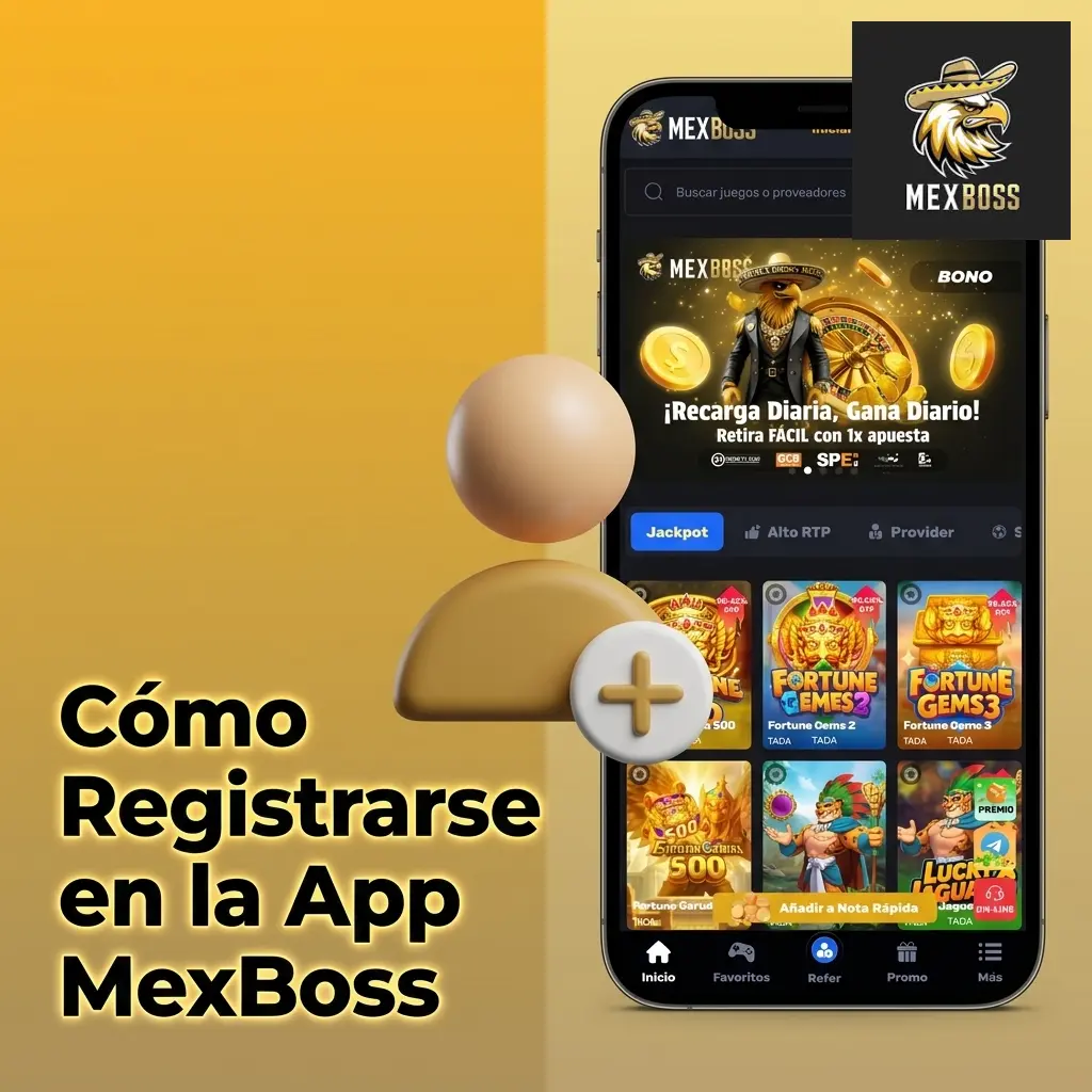 Guía de registro en la app MexBoss: pasos para crear cuenta, depositar y activar bono de bienvenida