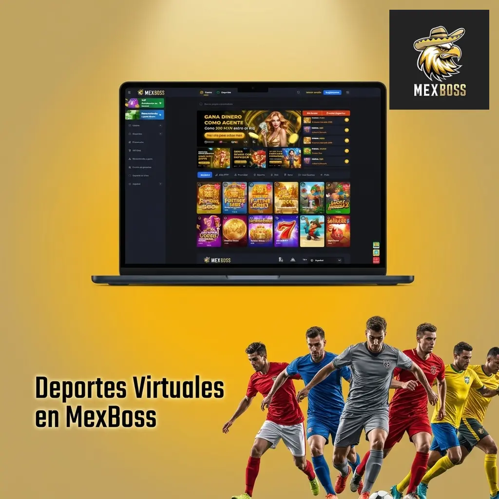 Deportes virtuales en MexBoss: fútbol, carreras, tenis y más con resultados RNG certificados disponibles 24/7.