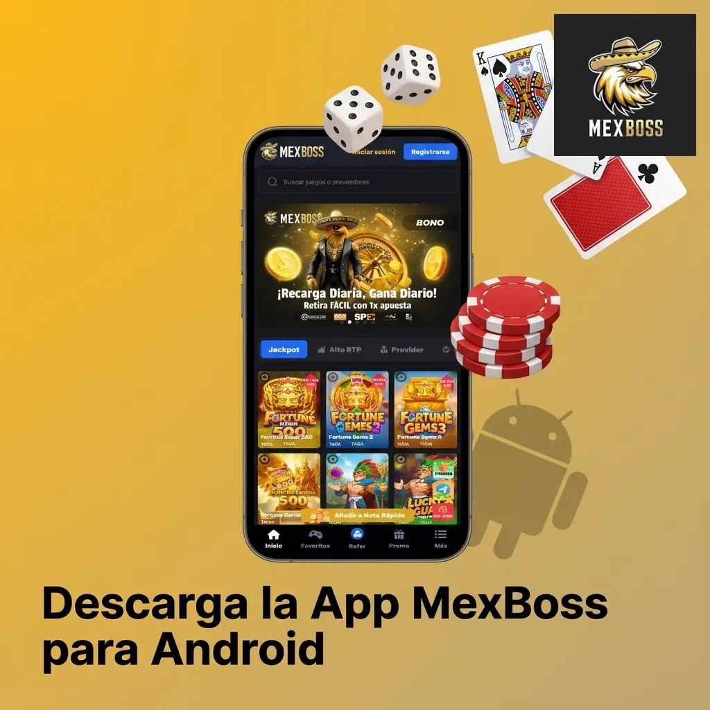 Descarga la app MexBoss APK para Android 6.0 o superior e instala el casino en tu smartphone en México